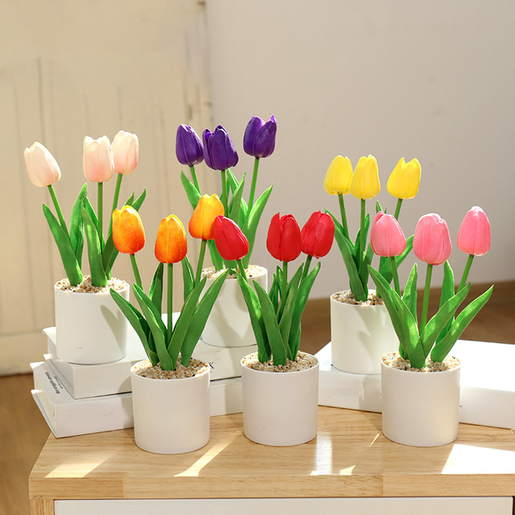 Bonsai Garden China - Zubehör Künstliche Blumen Tulpe im Topf