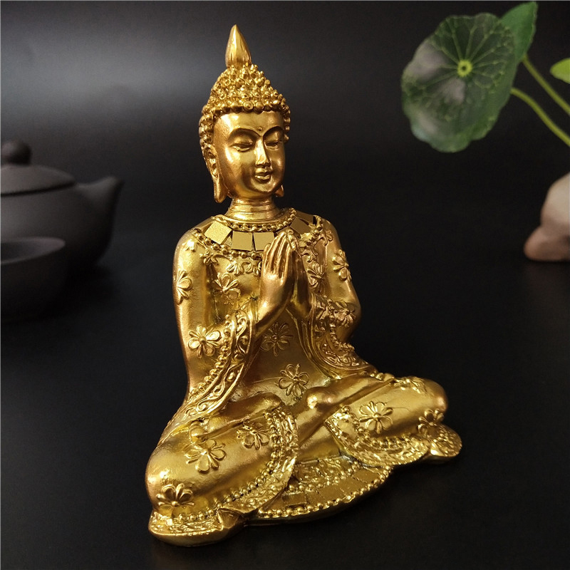 Goldene Thailand-Buddha-Statue – Bonsai Garden Zen Bewertung und Preis