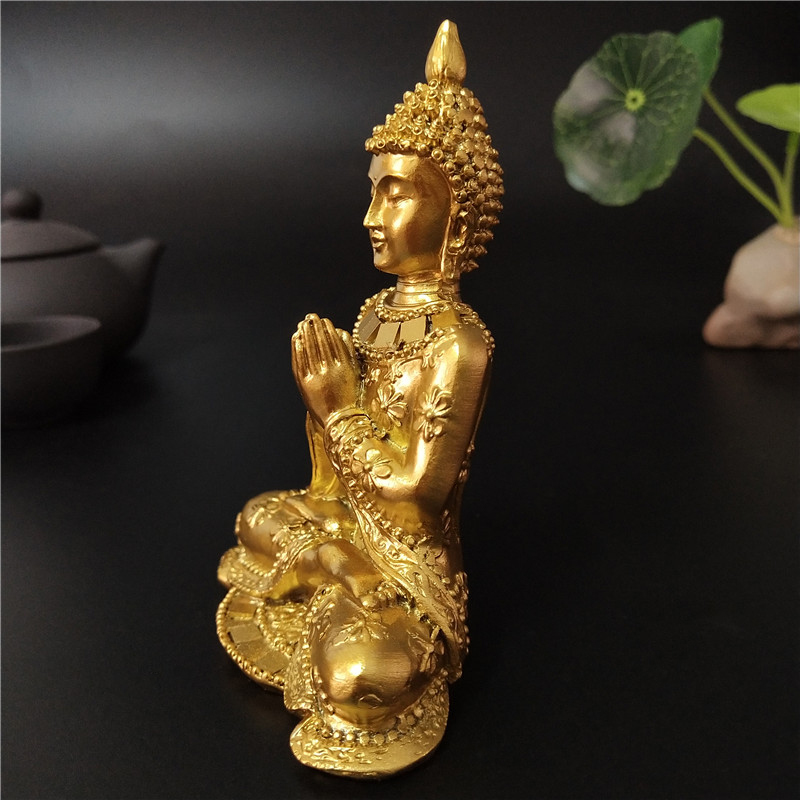 Goldene Thailand-Buddha-Statue – Bonsai Garden Zen Bewertung und Preis