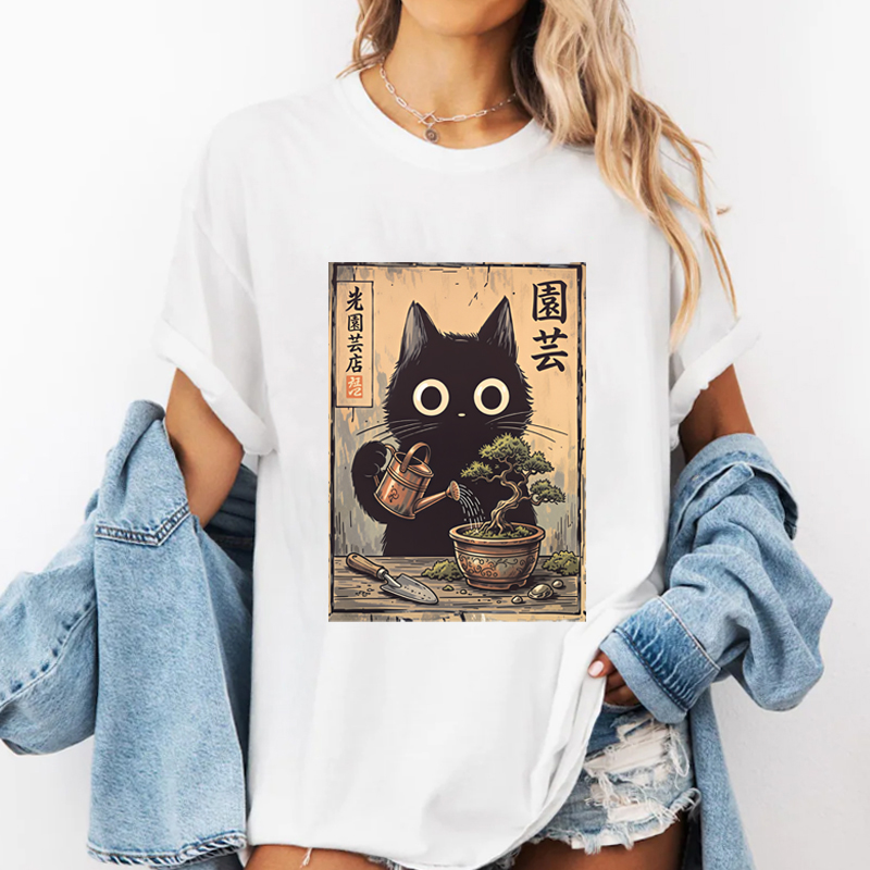 Bonsai Black Cat T-Shirt im ja – Bonsai Garden China Bewertung und Preis