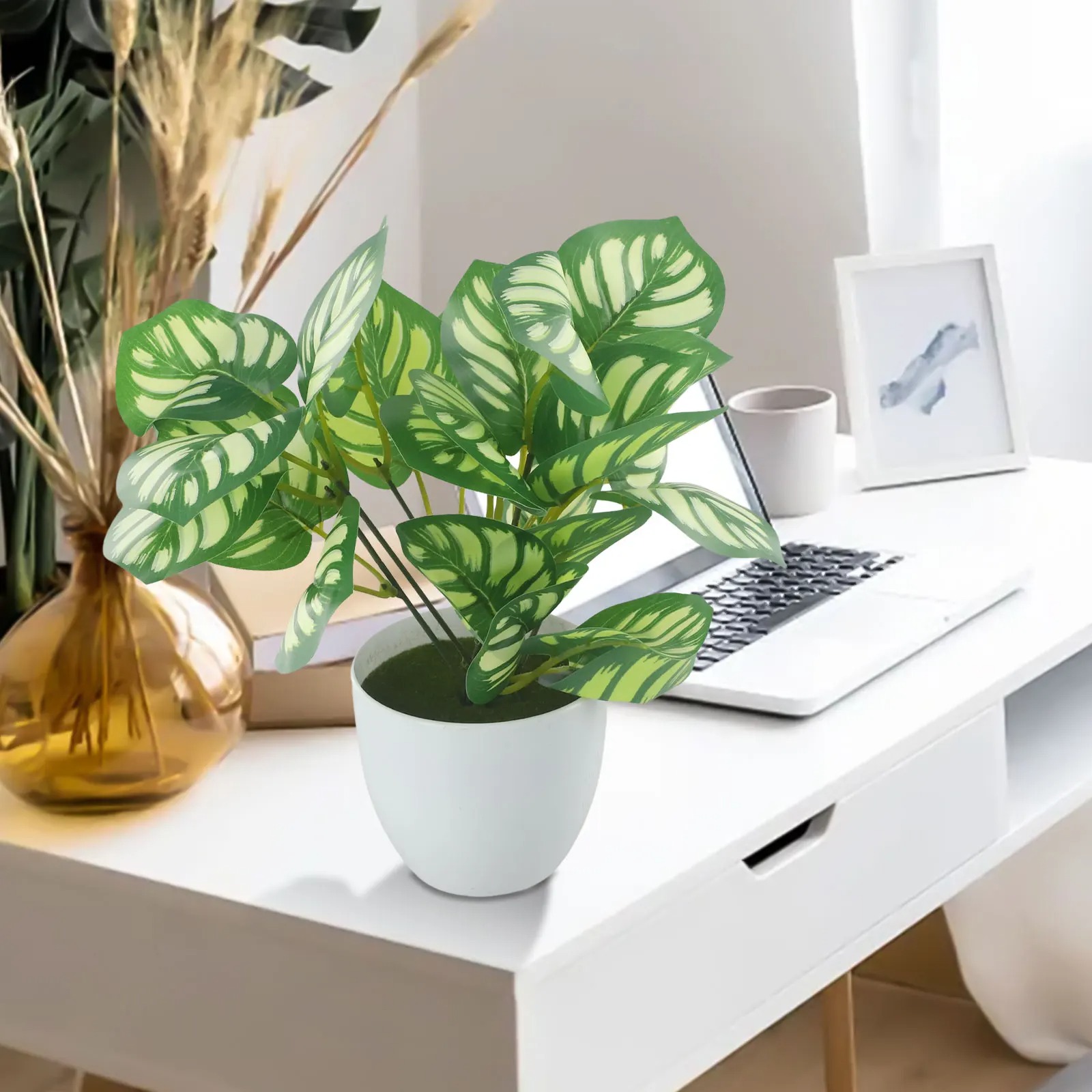 1PC Künstliche Laub Blumentopf – Bonsai Garden Zen Bewertung und Preis